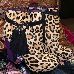 Cheetah booties